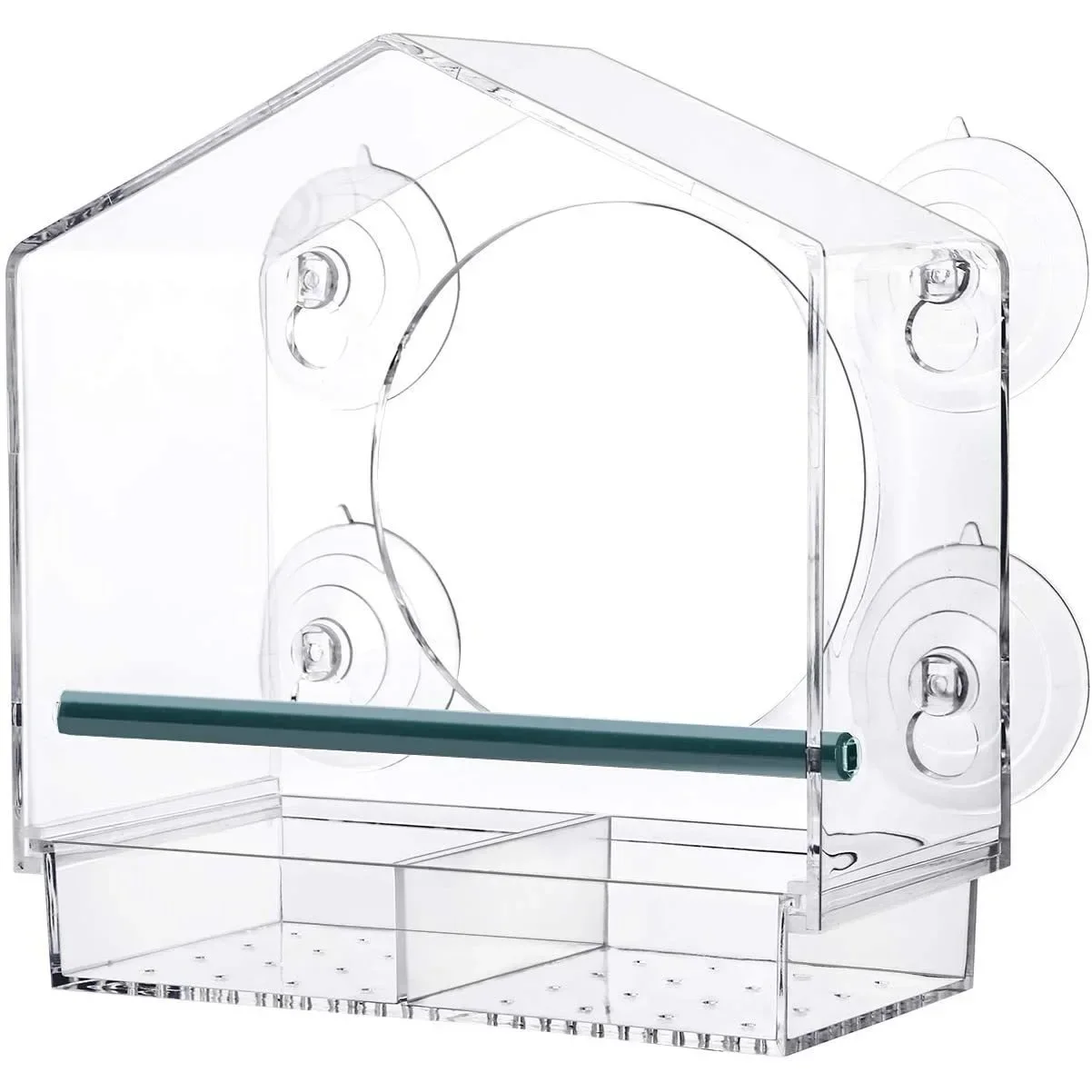 

Pet Installation Type Window House Cup Bird Suction Acrylic Tray Transparent Feeder