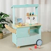 Kids Pretend Play Wooden Ice Cream Vending Cart Toy 6