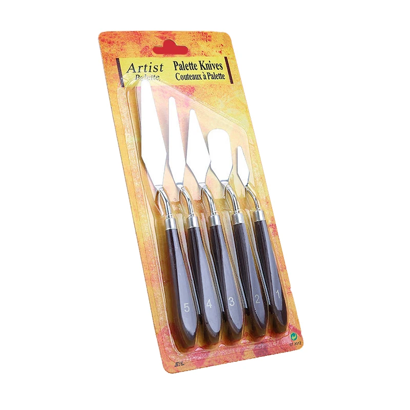 Painting Putty Scraper Craft Metal Spatula Artist Painting Knife Set Oil Palette Knife Smoother Cake Spatula