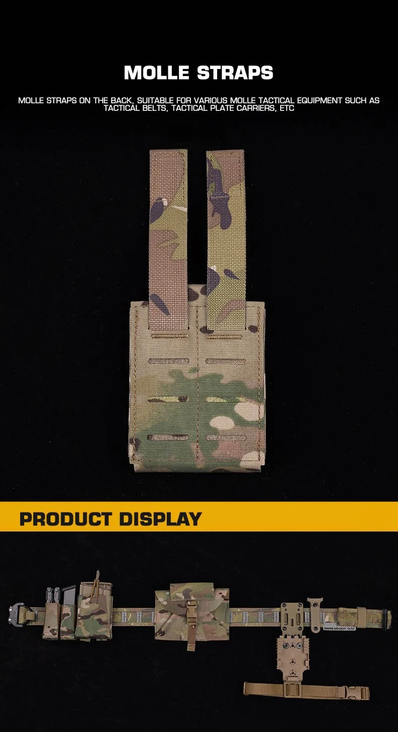 Attacker 7.62 Gewehrmagazintasche | MOLLE-kompatibler Einzelmagazinträger | Für die Jagd beim Camping – Detail 5