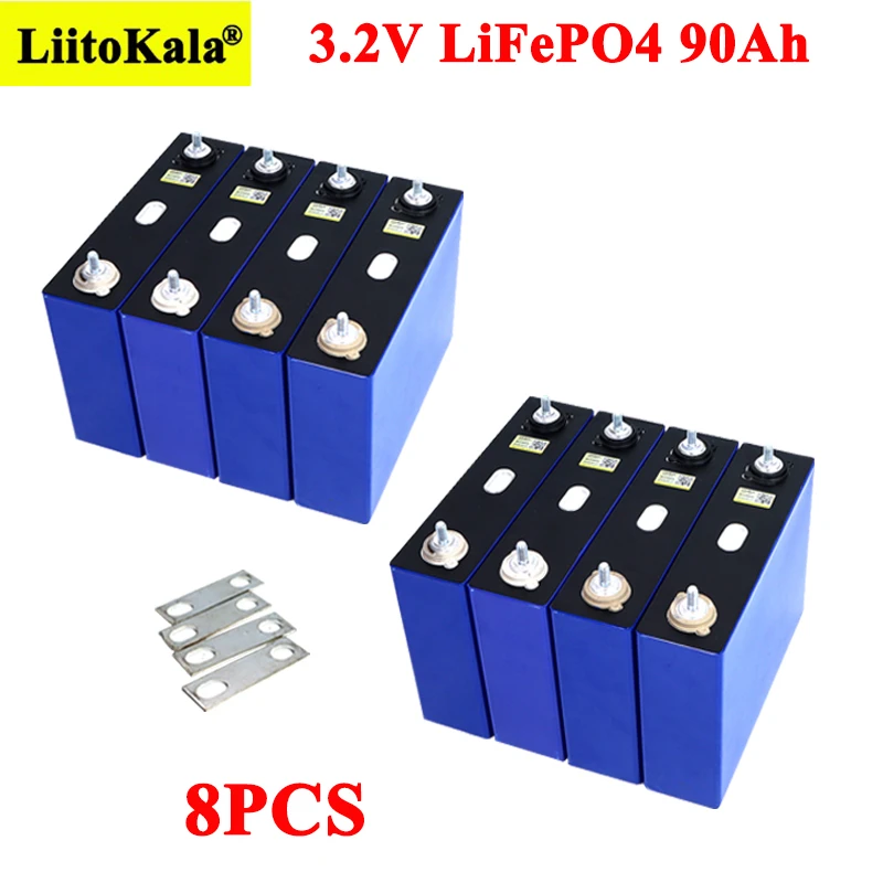 Liitokala 3.2V 90Ah Battery LiFePO4 Lithium Phospha Large Capacity 12V 24V 48V 90000mAh