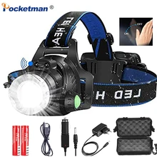 

Most Bright LED Body Motion Sensor Headlamp USB Rechargeable V6/L2/T6 Headlight Waterproof Induction Head Lamp Zoomable LED Lamp