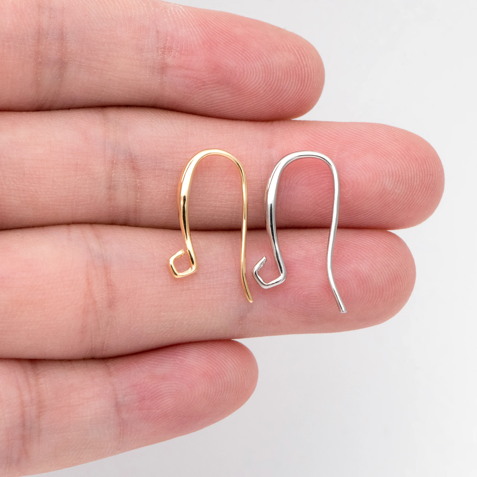 10pcs Gold/ Silver Ear Hooks, Ear Wires, French Hook Earrings, Simple  Earrings, Earrings Findings (GB-3151) - AliExpress