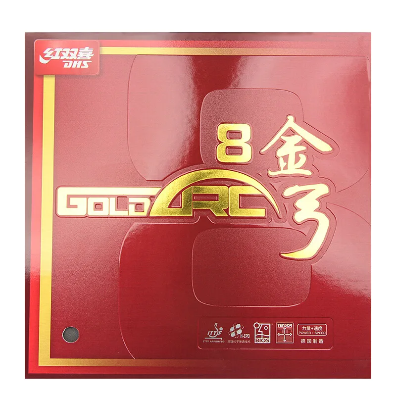 

DHS Table Tennis Racquet Rubber Gold Bow Series Ball Control Fast Attack High Elasticity