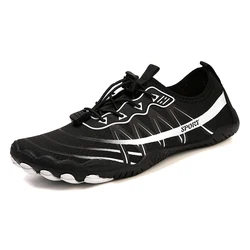 Enhanced Water Shoes - High - Quality Non - Slip Barefoot Beach Athletics Footwear, Unisex - 45 (BlackWhite)