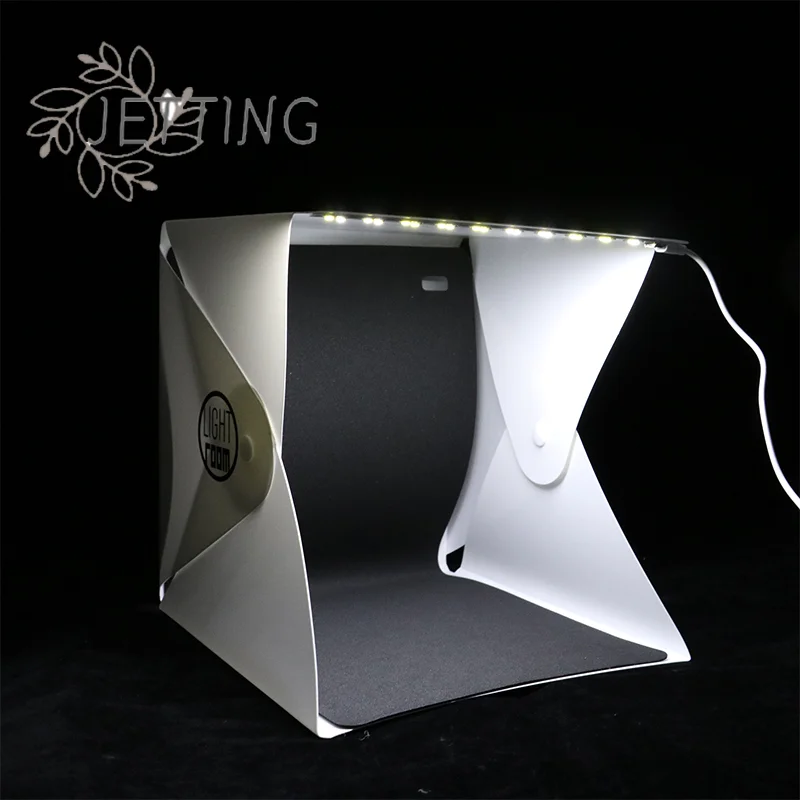 Hot Photography LED Light Room Photo Studio Light Tent Soft Box Backdrop Photobox For DSLR Camera 22CM Portable Folding Lightbox - 4