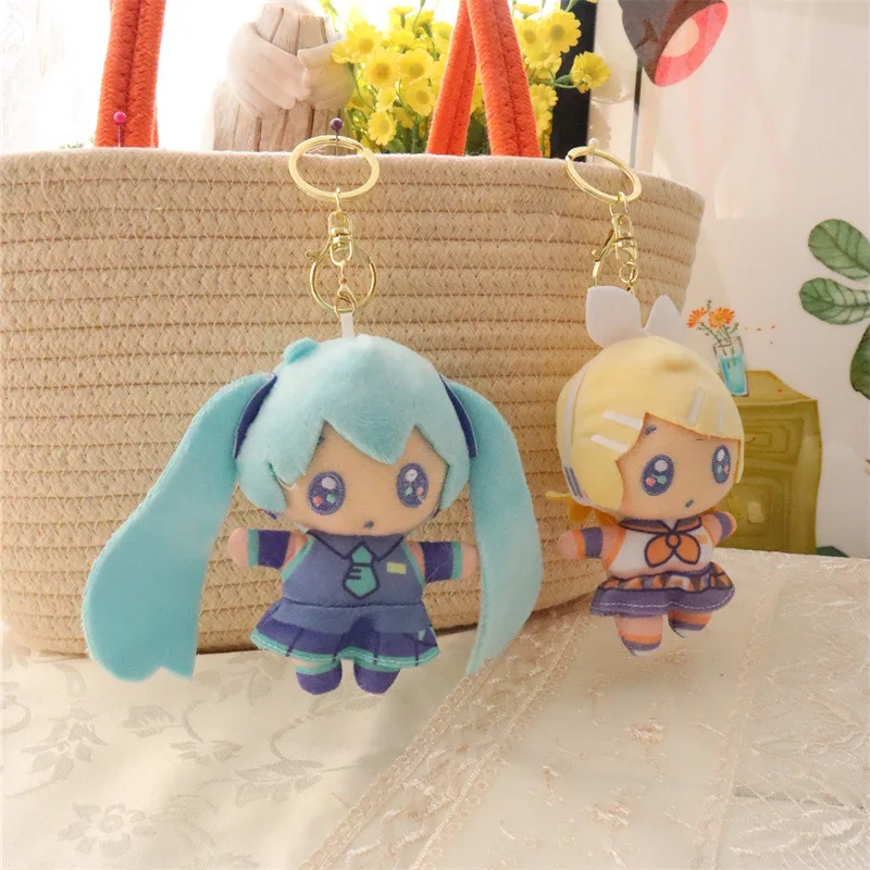 Adorable Miku Hatsune Plush Keychain Doll - Anime Figure Bag Charm & Stuffed Toy Mascot Keyring Accessory