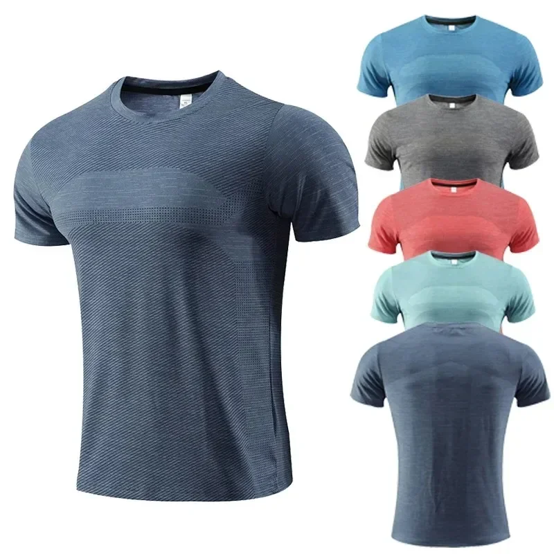 Lemon Men Quick Dry Short Sleeve Sport T Shirt Gym Jerseys Fitness Shirt Trainer Running T-Shirt Men's Breathable Sportswear
