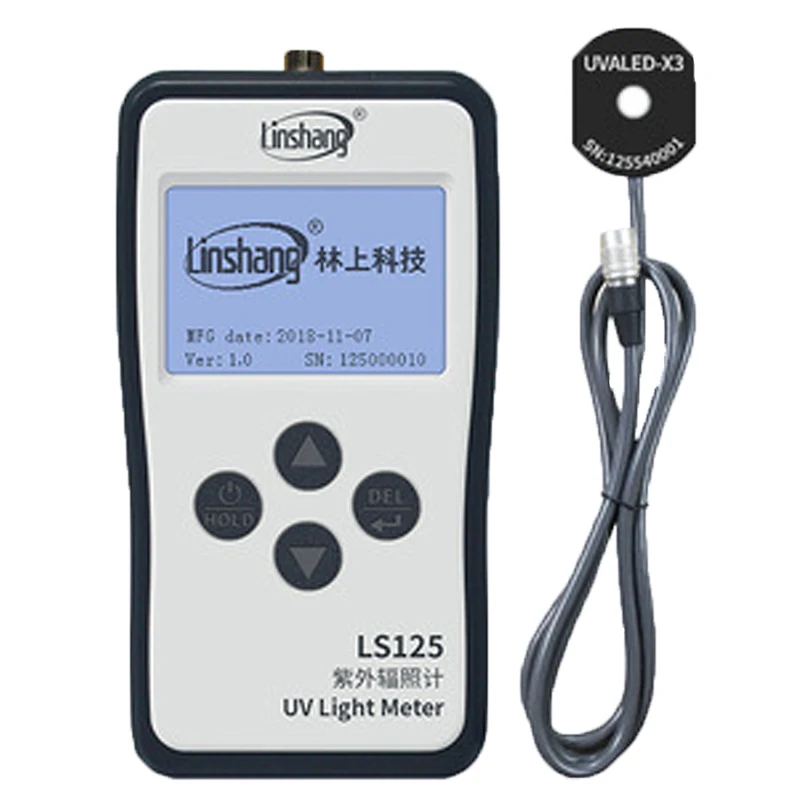 Linshang UVALED-X3 Probe UVA LED Sensor for LS125 UV Power Meter Test Intensity and Energy of UV LED Point Light Curin