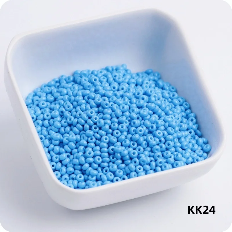 Durable Solid Color Glass Rice Beads