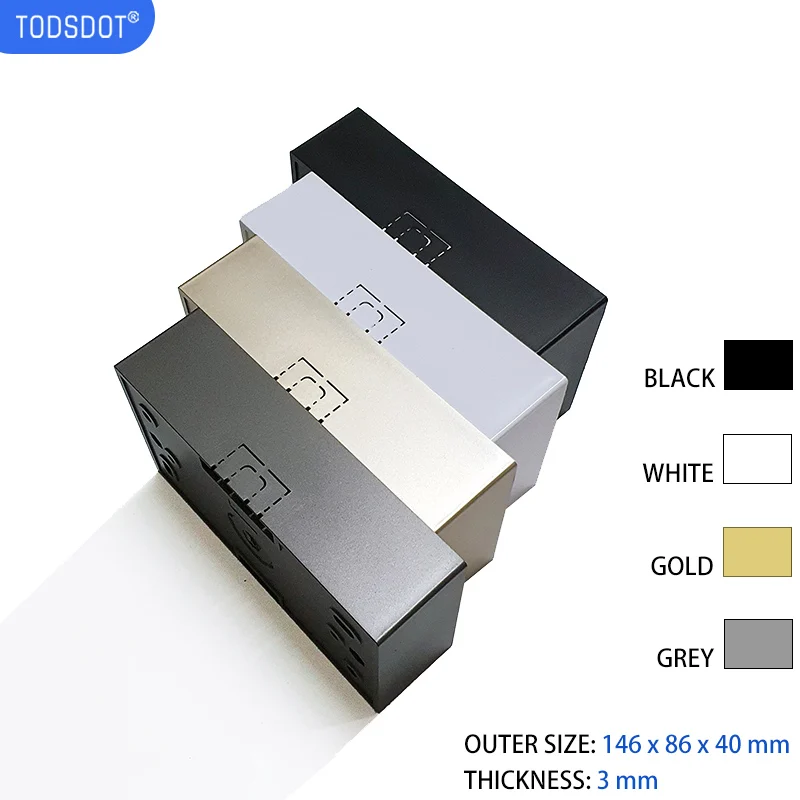 146 x 86 x 40 mm Wall Surface Mount Switch Socket Box Compact Dual Frame Wall Surface Junction Box