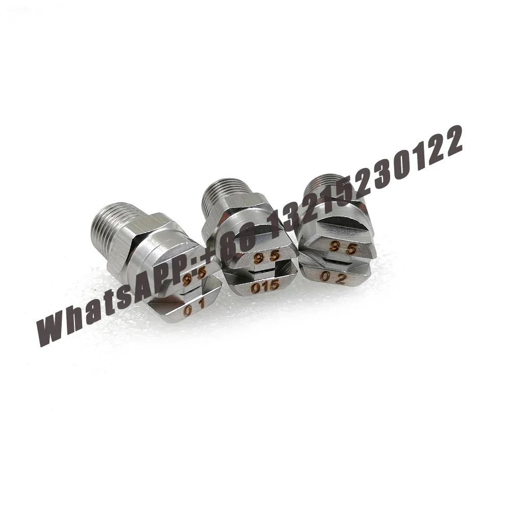 1/8 "1/4" SS304 Vee Jet Ugello A Ventaglio Piatto Pulizia Industriale/fabbrica Ugello Di Rimozione Della Polvere Lavaggio 11001 9502 8003 6504 - Foto 9