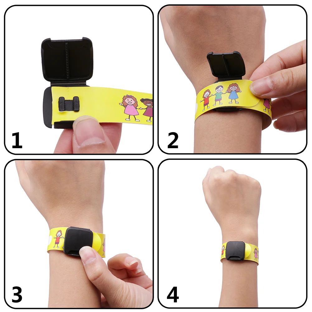 Id Kids Bracelet Child Safety Bracelets Wristband Waterproof Identification Wristbands Lost Band Anti Wrist Bands Reusable