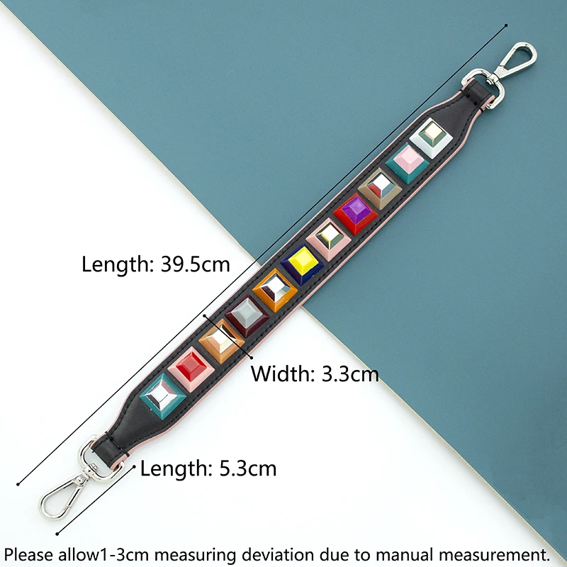 TINBERON Bag Shoulder Strap Accessories Fashion Rivet Handbag Belt Strap Leather Short Wrist Band Luxury Designer Girl Bag Strap