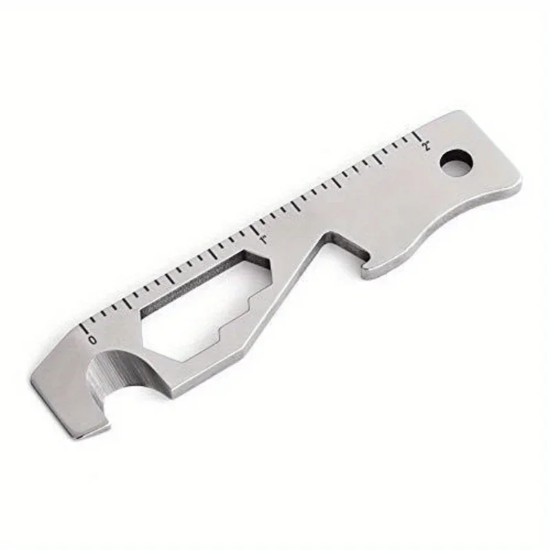 Compact 10-in-1 Keychain Multi-Tool with Bottle Opener, Pry Bar, Screwdriver, and Rope Cutter
