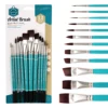 12 Pieces Professional Quality Brush Face Paint Brush Set  For Face Painting Watercolor Acrylic Oil Painting Nail Art 3