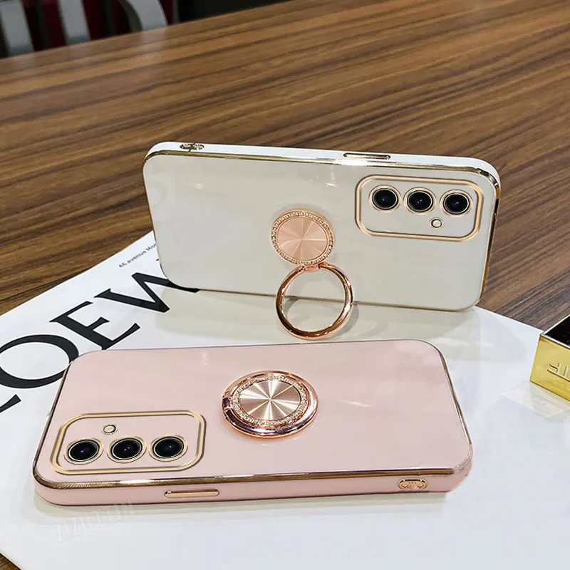 Luxury Crystal Strap Lanyard Circle Phone Holder Case