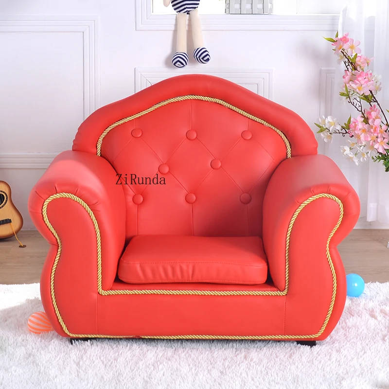 ~Y Children's Sofa Cute Single Mini Sofa Cartoon European Classical Baby Leather Combination