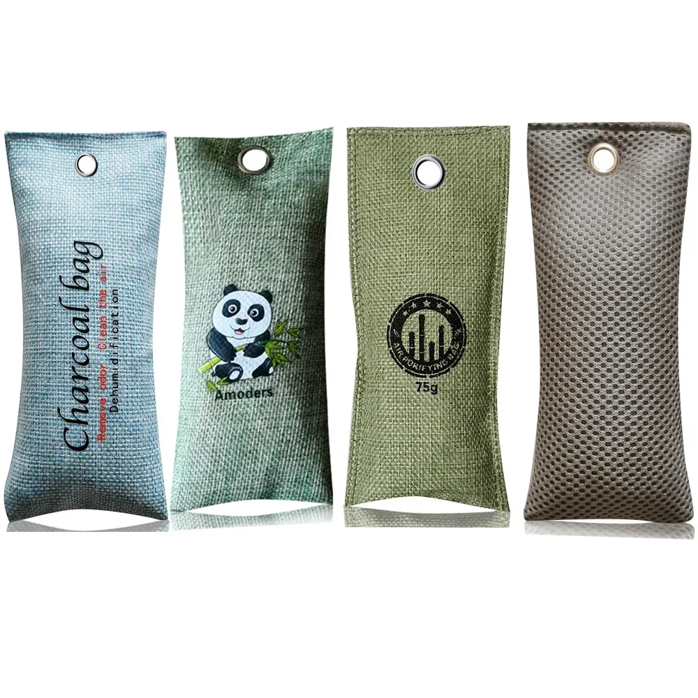 75g Hot-selling Linen Bamboo Charcoal Bag Air Purifier Carbon Bag for Car Home Remove Formaldehyde Activated Carbon