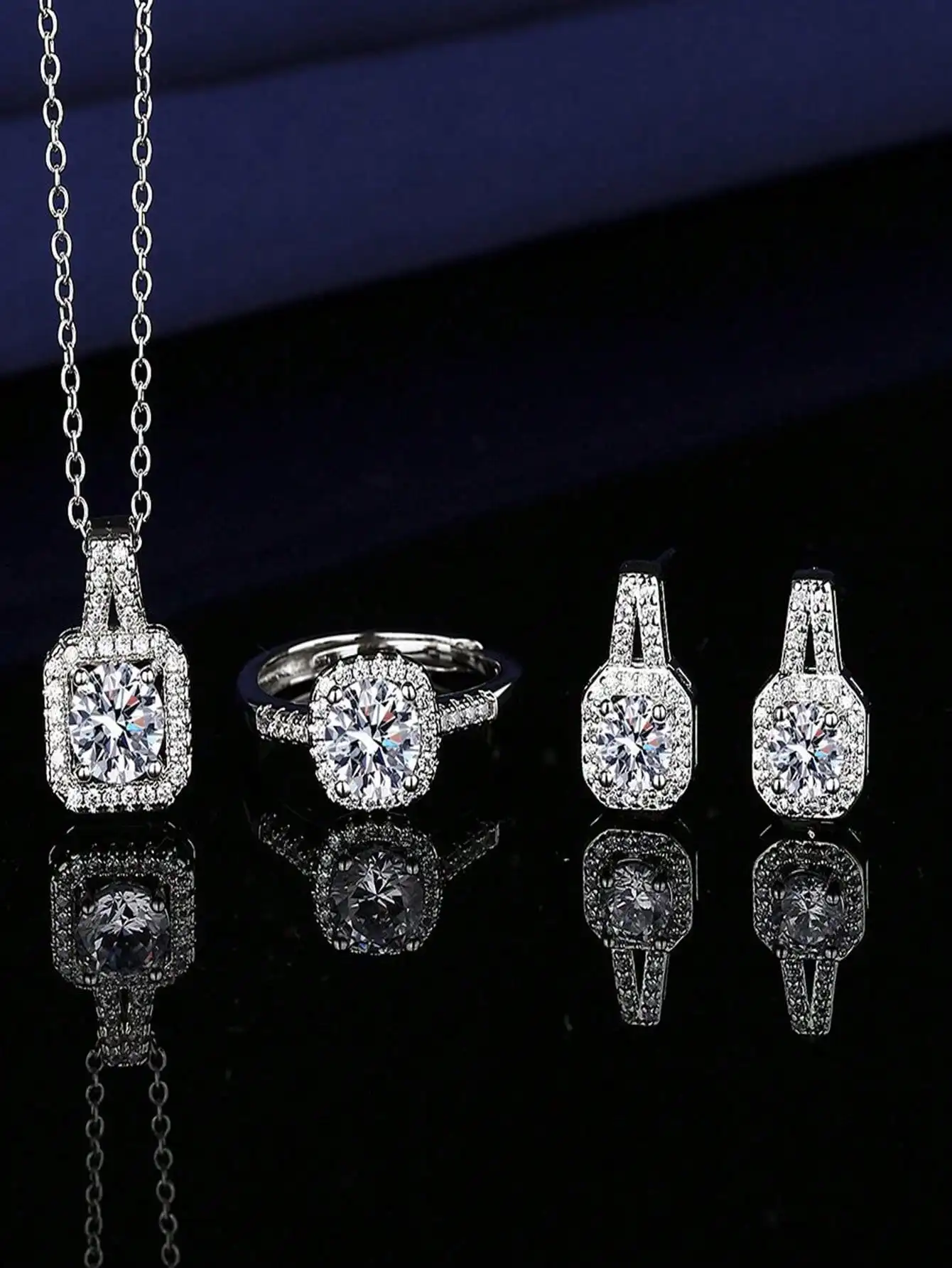 Collar Dijes Pulsera Anillo Aretes Juegos De Joyería De Lujo | Meses
