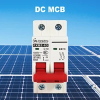 Disjoncteur solaire pour système photovoltaïque, MCB long, interrupteur de batterie sur rail DIN, 2P, DC 1000V, Snap10A, 20A, 25A, 32A, 40A, 50A, 63A, DC1000V 2