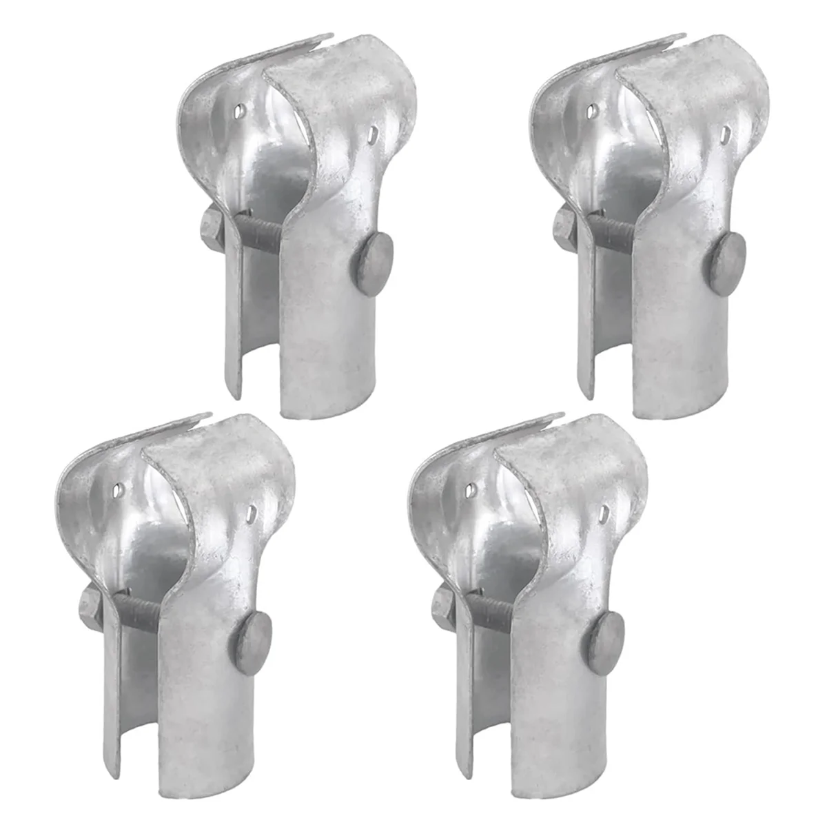 ABDR-1-3/8In X 1-3/8In End Rail T Clamp, Galvanized Steel Chain Link Fence T Clamp, End Rail Clamp for 1-3/8In OD Pipe 4 Pack 4