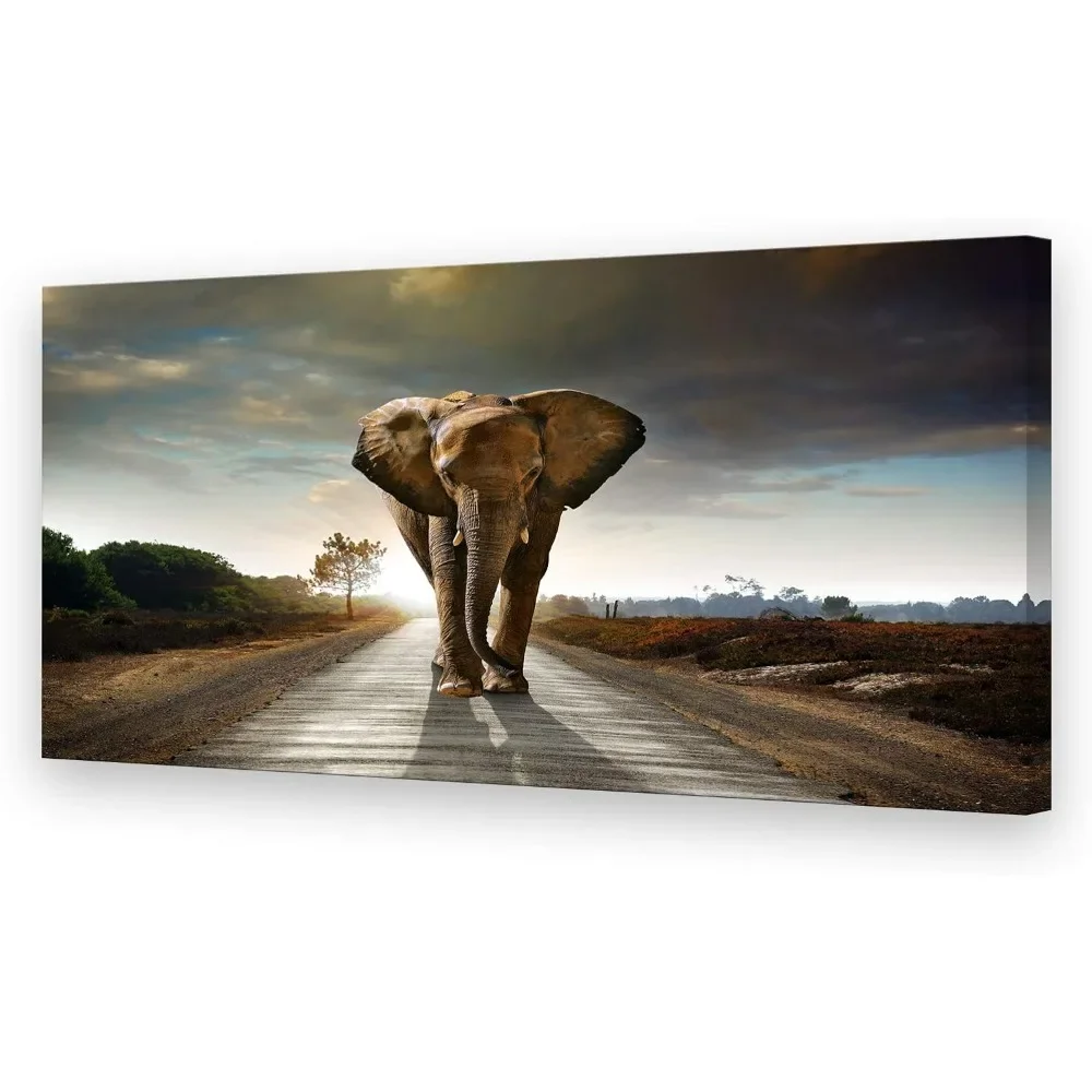 

Decorative Paintings Elephant Canvas Print Wall Art Photographs of Animals Pictures Painting on Canvas Living Room Decoration