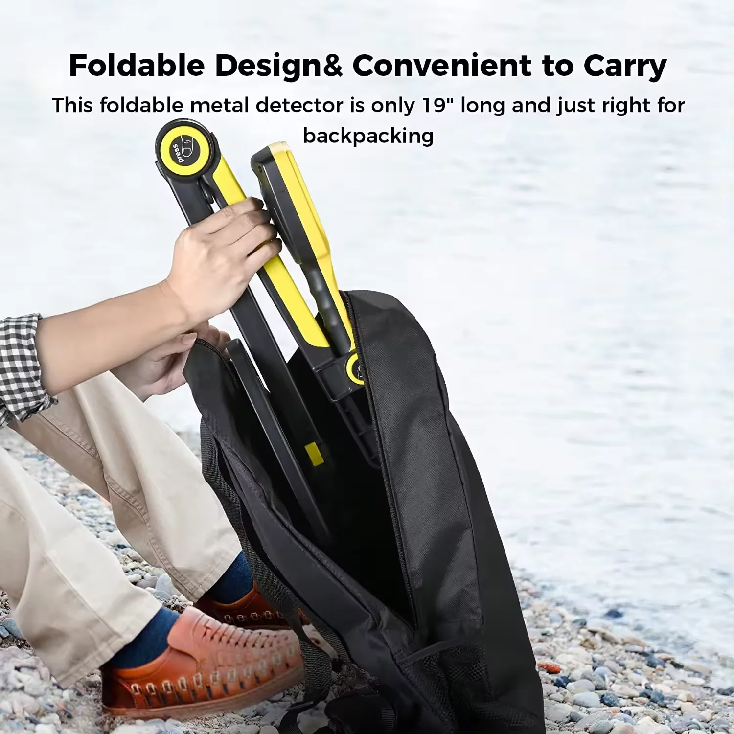 Professional Higher Accuracy Gold Metal Detector TX650 Foldable Target Identity Prospecting LCD Display Precious Metal Locator 2