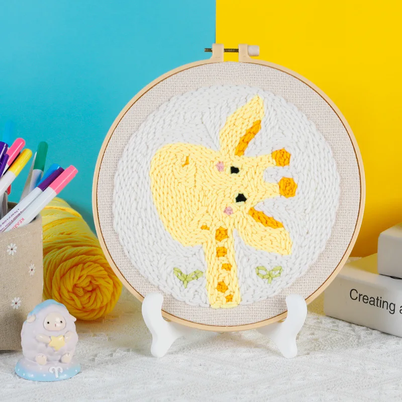 Beginner Embroidery Kit For Adults & Women - Cross Stitch & Punch Needle Starter Kit With Hoop, Thread, Fabric, Tools - View #3