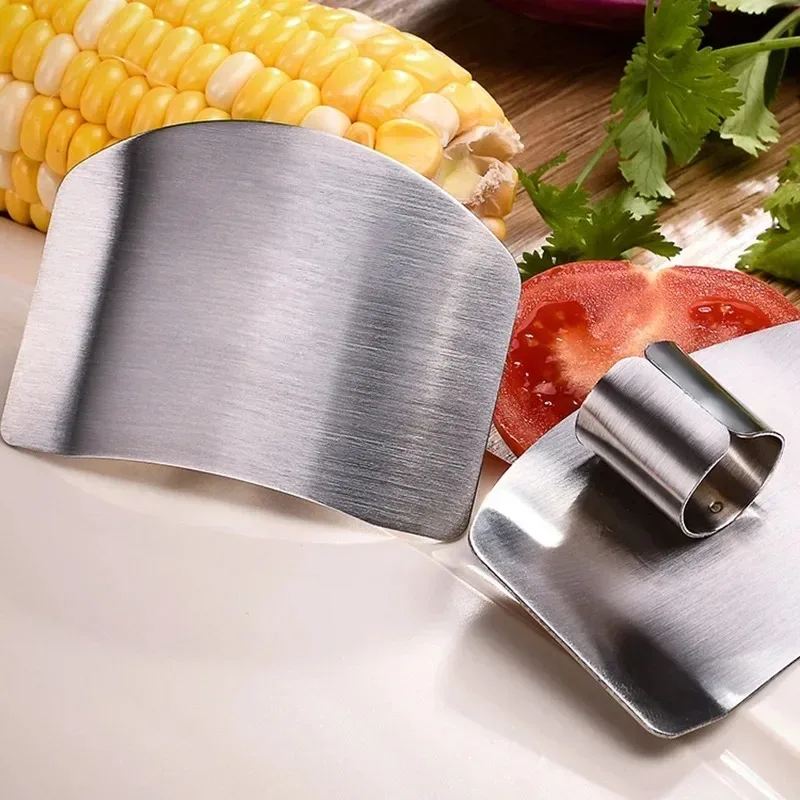 Kitchen Gadgets Stainless Steel Finger Guard Vegetable Cutter Anti-cut Hand Guard Tool Knife Cut Finger Protector Accessories