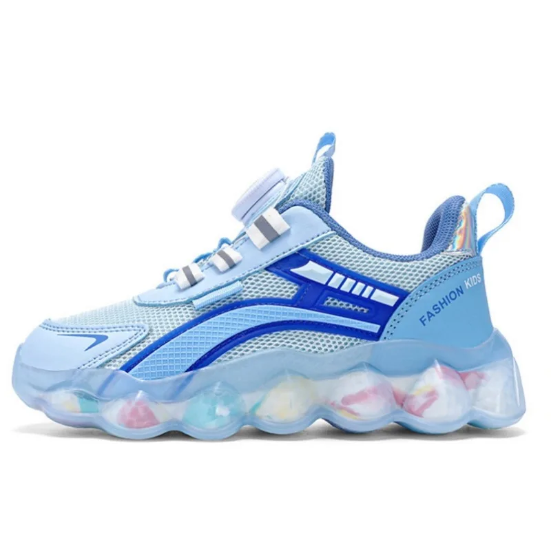 

2024 New Spring Model Mesh Children's Running Shoes Children's Sports Shoes Rotating Button Girls