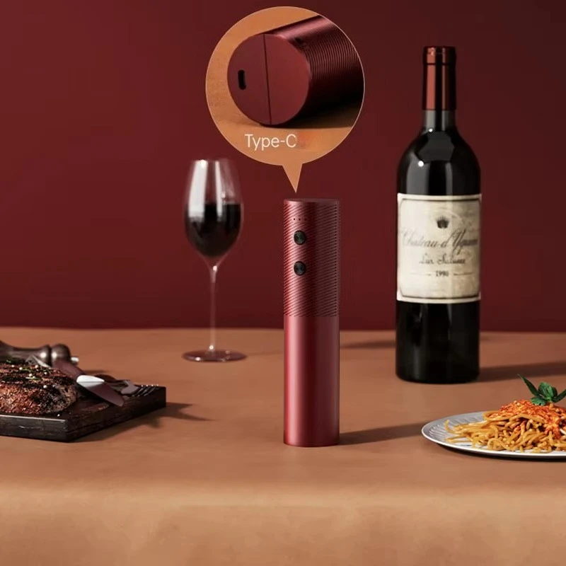 Rechargeable Electric Wine Opener – Sleek Corkscrew for Effortless Wine Uncorking, Ideal Kitchen and Bar Gift
