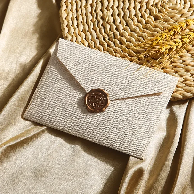 10pcs Window Envelopes for Letters DIY Handmade Gift Packaging Bag Wedding Party Invitation Card Cover Linen Texture Envelopes mailing envelopes window envelopes