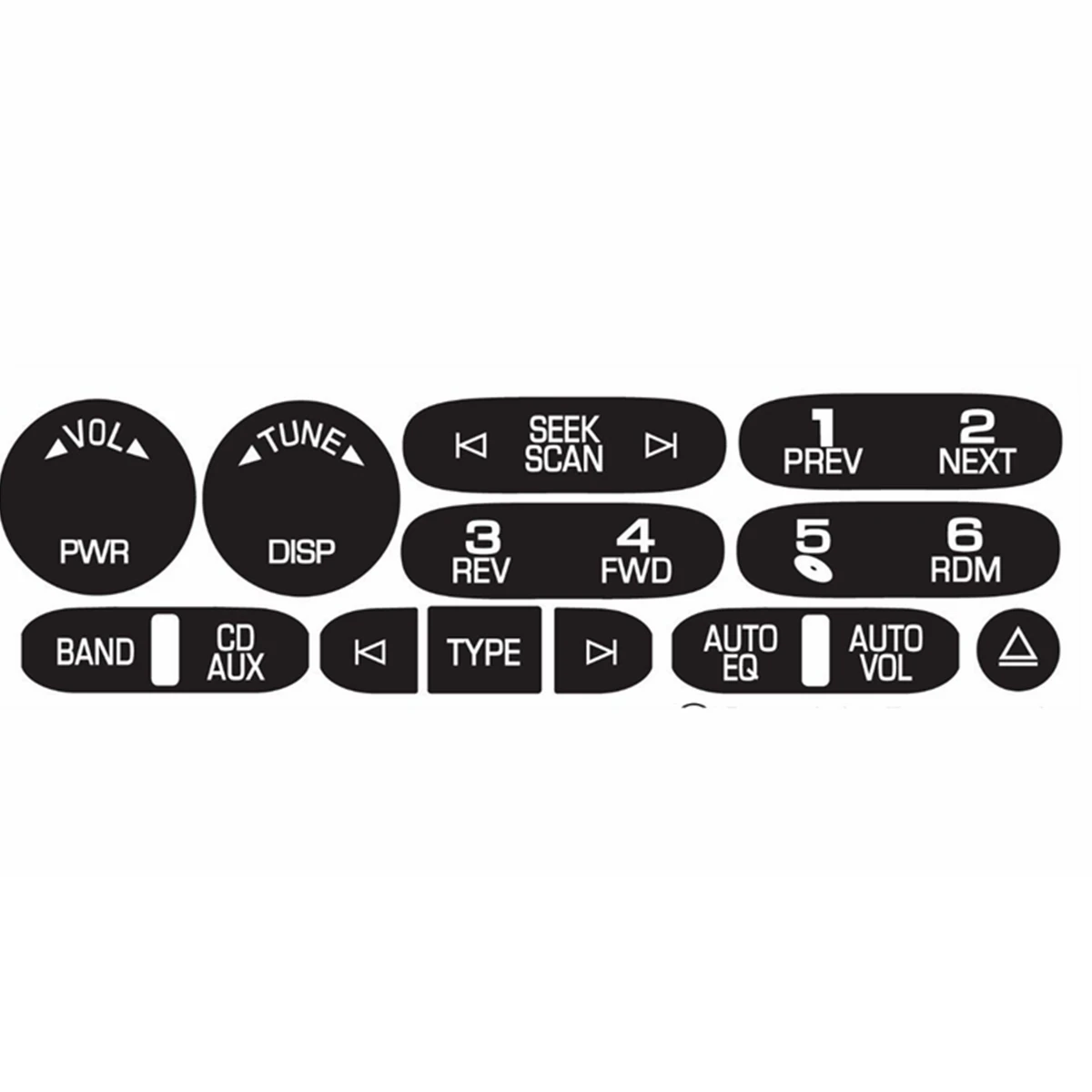 6 Disc Radio Navigation Control Button Repair Decals Sticker Kit Dash for  GM Cadillac Isuzu 2002-2006 Car Auto Accessories - AliExpress