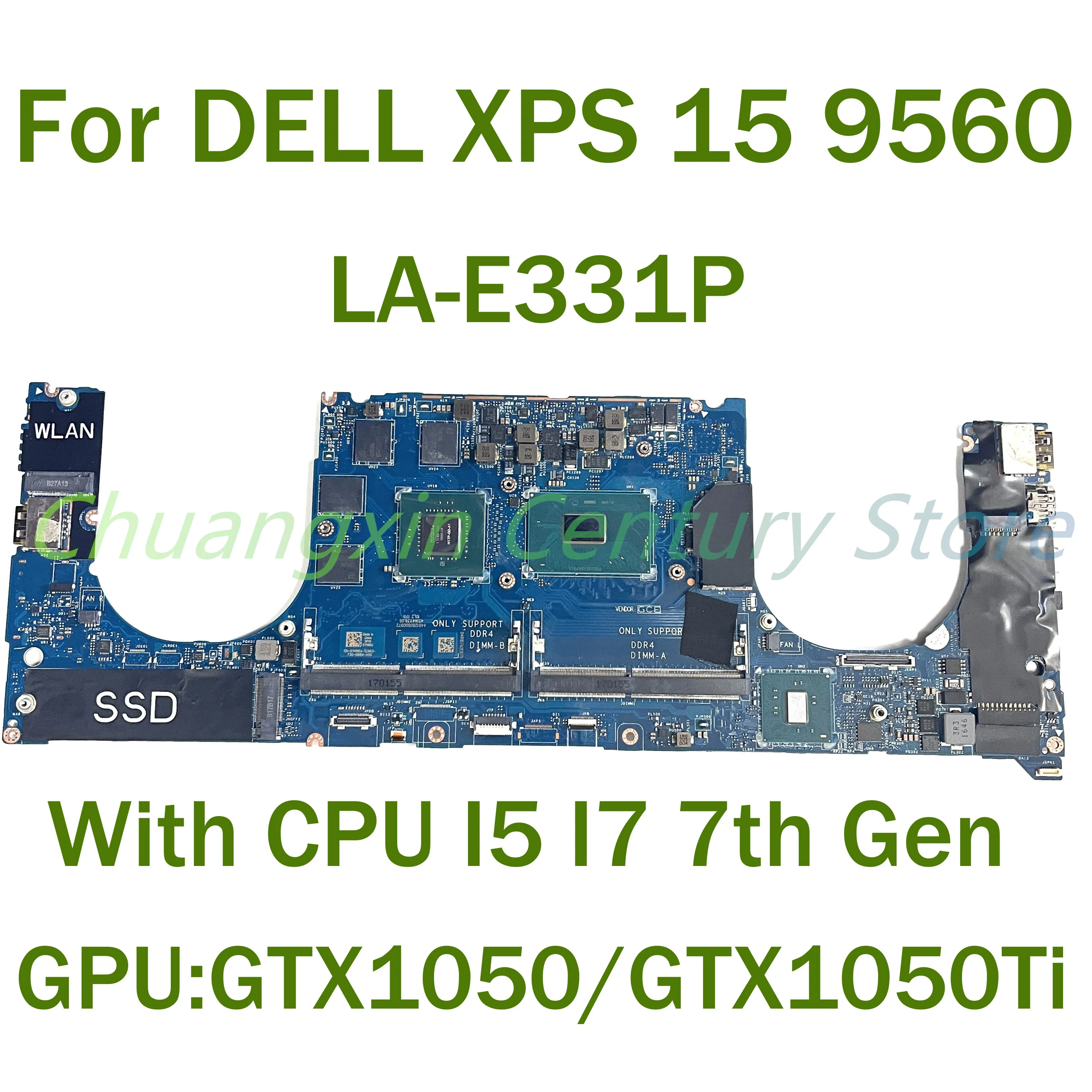 

Материнская плата для ноутбука DELL XPS 15 9560, внешняя плата с процессором I5 I7 7-го поколения GPU GTX 1050/GTX 1050 Ti/M1200 100%, полностью протестирована