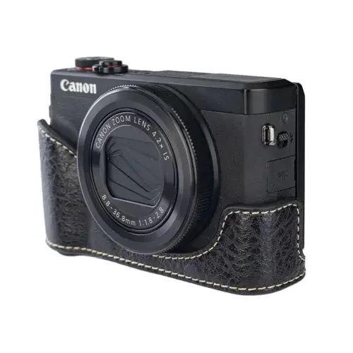 Canon PowerShot G7X 純正レザーケース付 Canonカメラ用PUレザーケース,g7x Mark2用ボディカバー