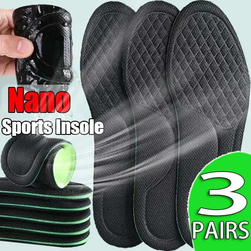 Shoe Insoles Orthopedic Insoles 1-3Pairs Memory Foam Insoles For Shoes Men Women Deodorant Absorb-Sweat Massage