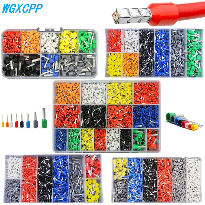 4002120PCS Box,VE Tubular Crimp Terminals,Wire Insulated Terminator