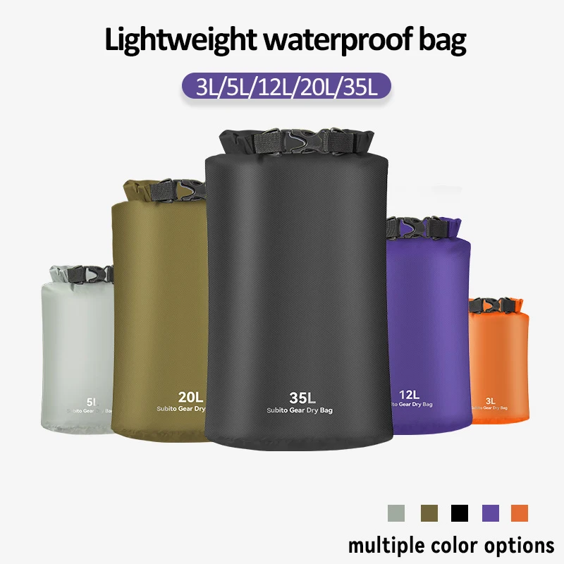 

3L/5L/12L/20L/35L Waterproof Dry Bag Sack Outdoor Ultralight Drifting Swimming Clothes Storage Bag Rafting Kayaking Sport Bag