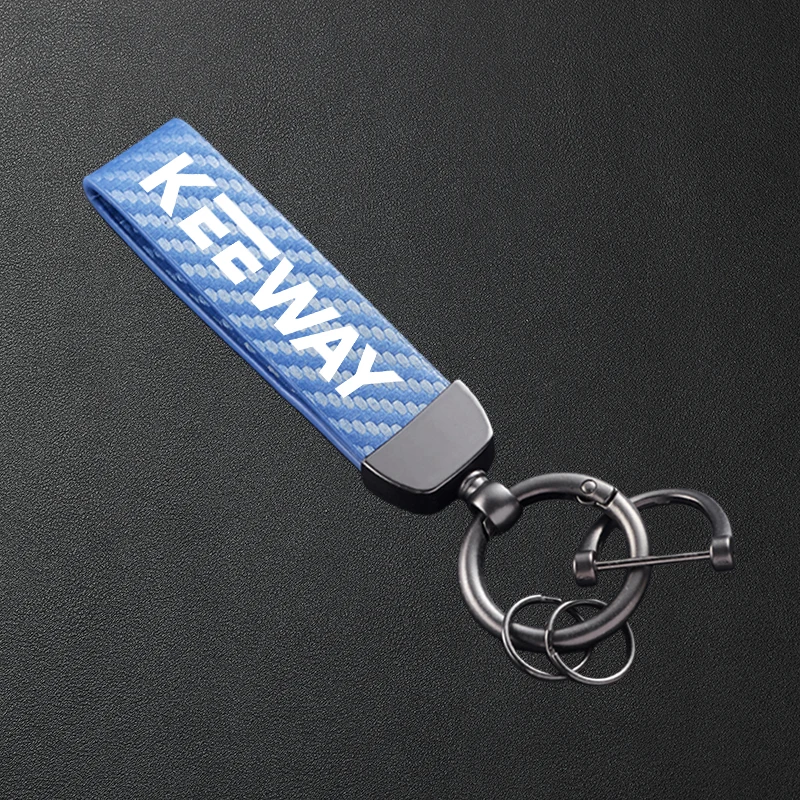 Carbon Fiber Patterned Motorcycle Keychain
