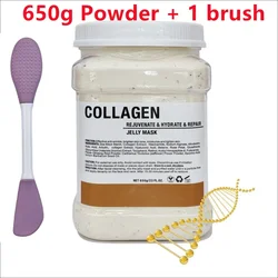 Chamomile & Rose Hyaluronic Acid Moisturizing Facial Mask Powder with Silicone Brush - 650g (B- collagen)