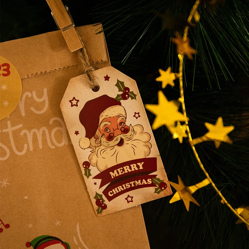 Vintage Pack Of Christmas Tags With Strings