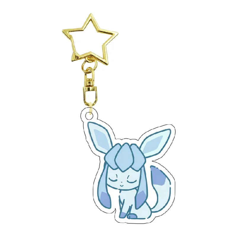 애니메이션 Vaporeon Jolteon Espeon Umbreon Leafeon Glaceon 자체 제작 아크릴 키 체인 펜던트 가방 펜던트 친구를위한 절묘한 선물