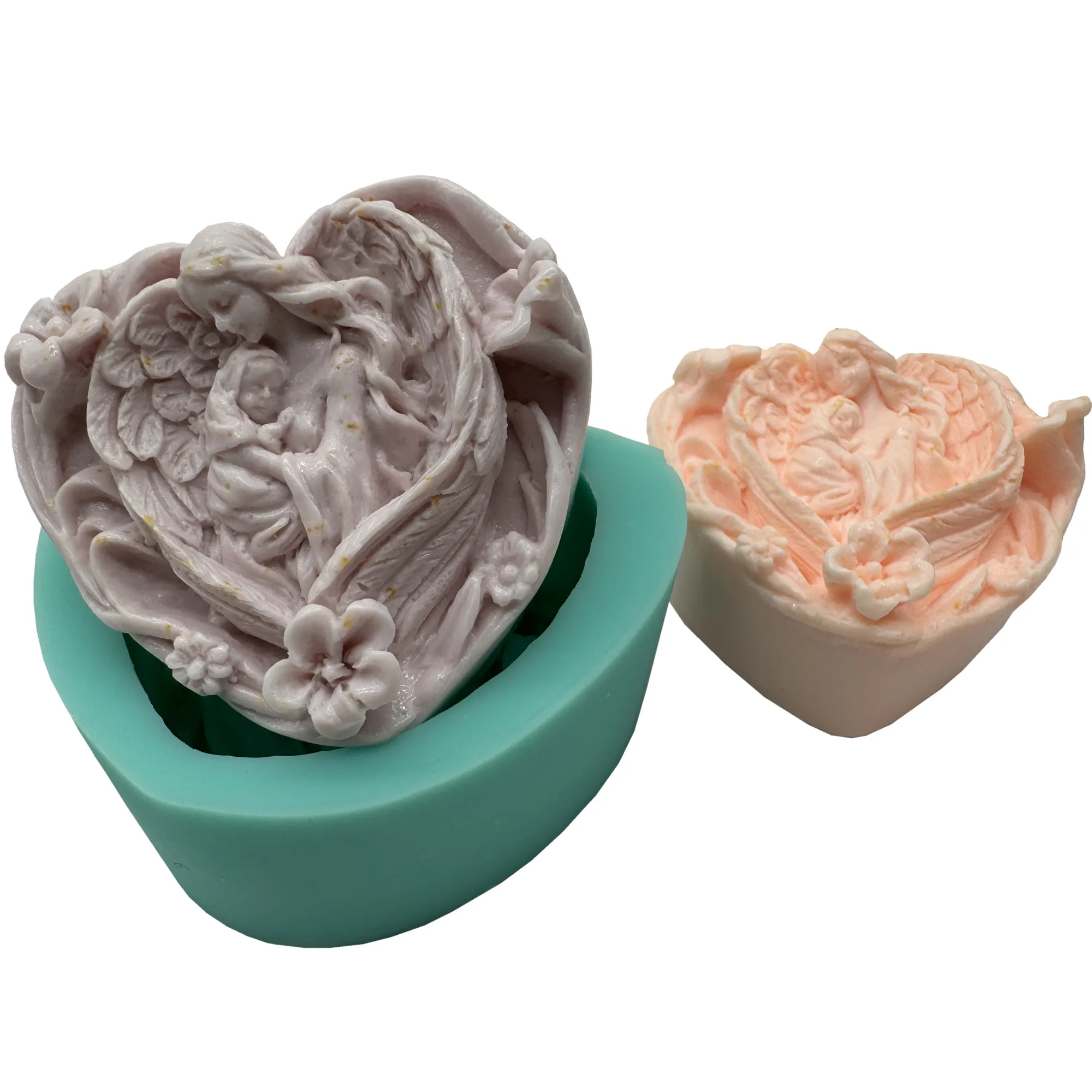 Angel Baby Mom DIY Silicone Soap Mold, Handcrafted Candle Wax Mold, DIY Chocolate Cake Tools, Silicone Mold for Soap Making