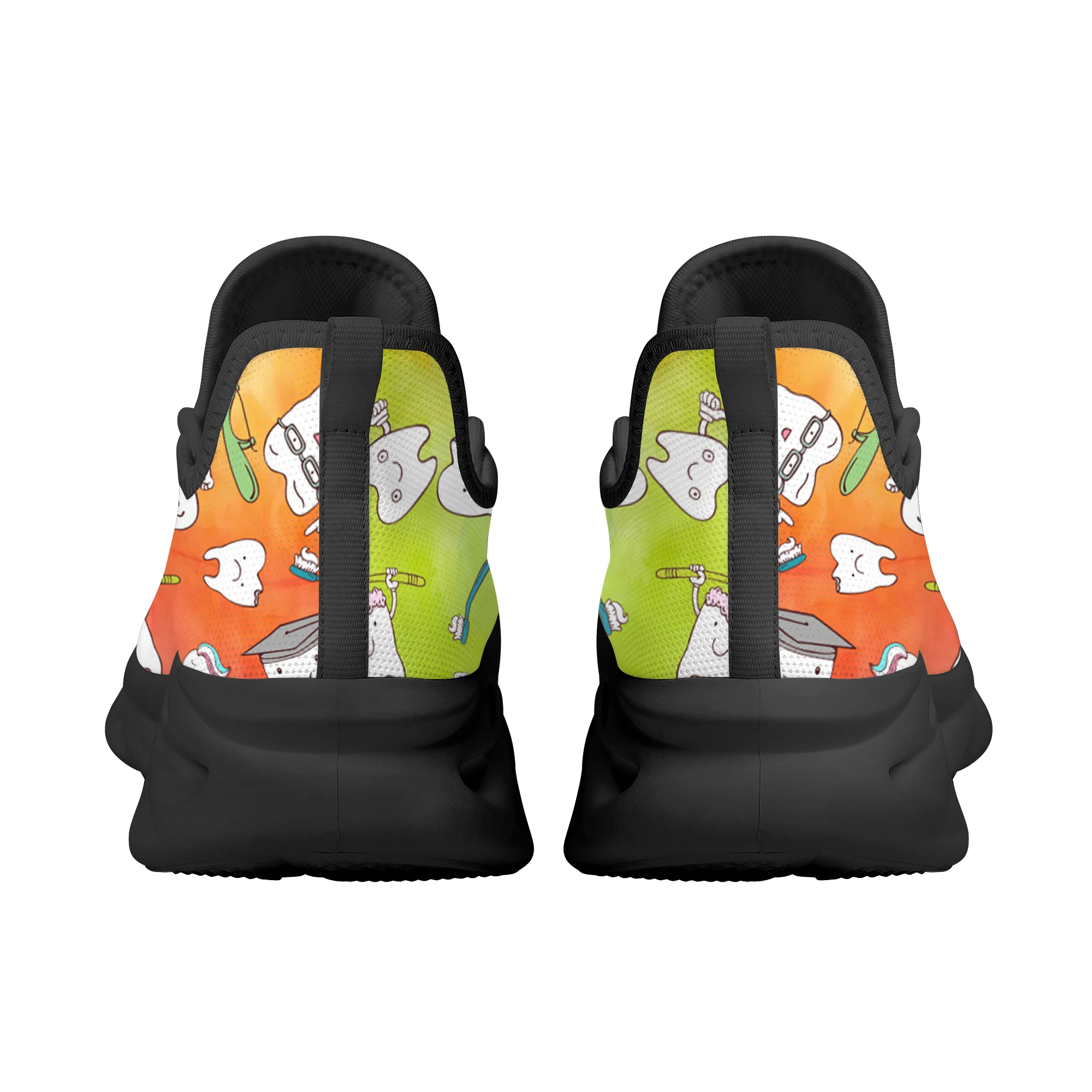Printed Cartoon Dentist Ladies Shoes Wild Mesh Breathable Girls Shoes Students Outdoor Leisure Lace-Up Shoes