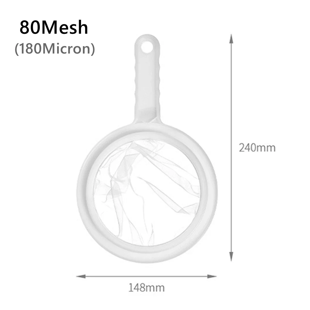 Lot De 3 Filtres Fins En Maille Nylon 200/300/400 Avec Crochet - Pour Jus, Lait, Café, Vin Et Lait De Soja
