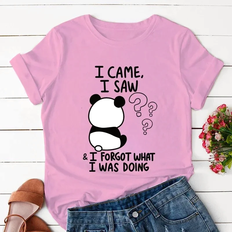 Panda Graphic Sarcastic Y2K Women's Fashion Tee