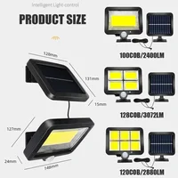 100/120/160COB Solar Split Wall Lamp 3 Mode Waterproof Motion Sensor Garden Street Lights Solar Lamp Garden Security Wall Light 2