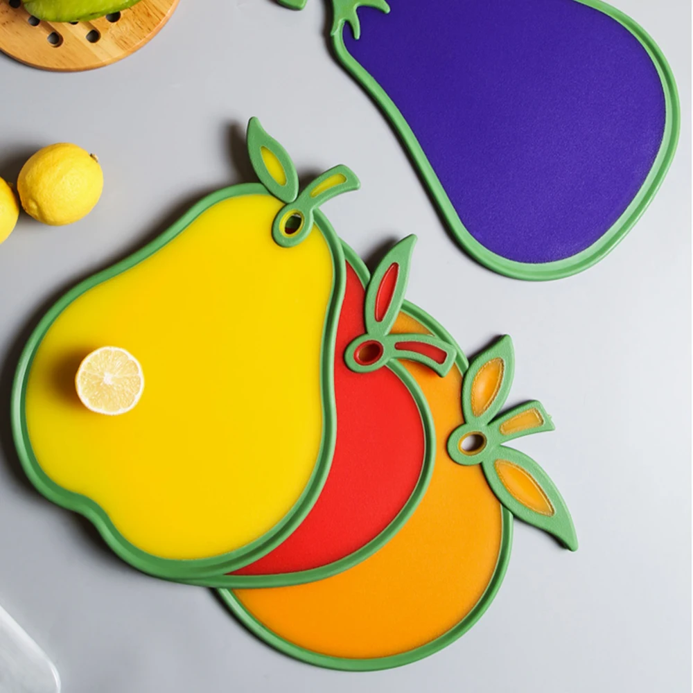 1pc Home Use Pp Silicone Chopping Board, Creative Fruit Shaped Plastic Cutting  Board With Handle For Kitchen