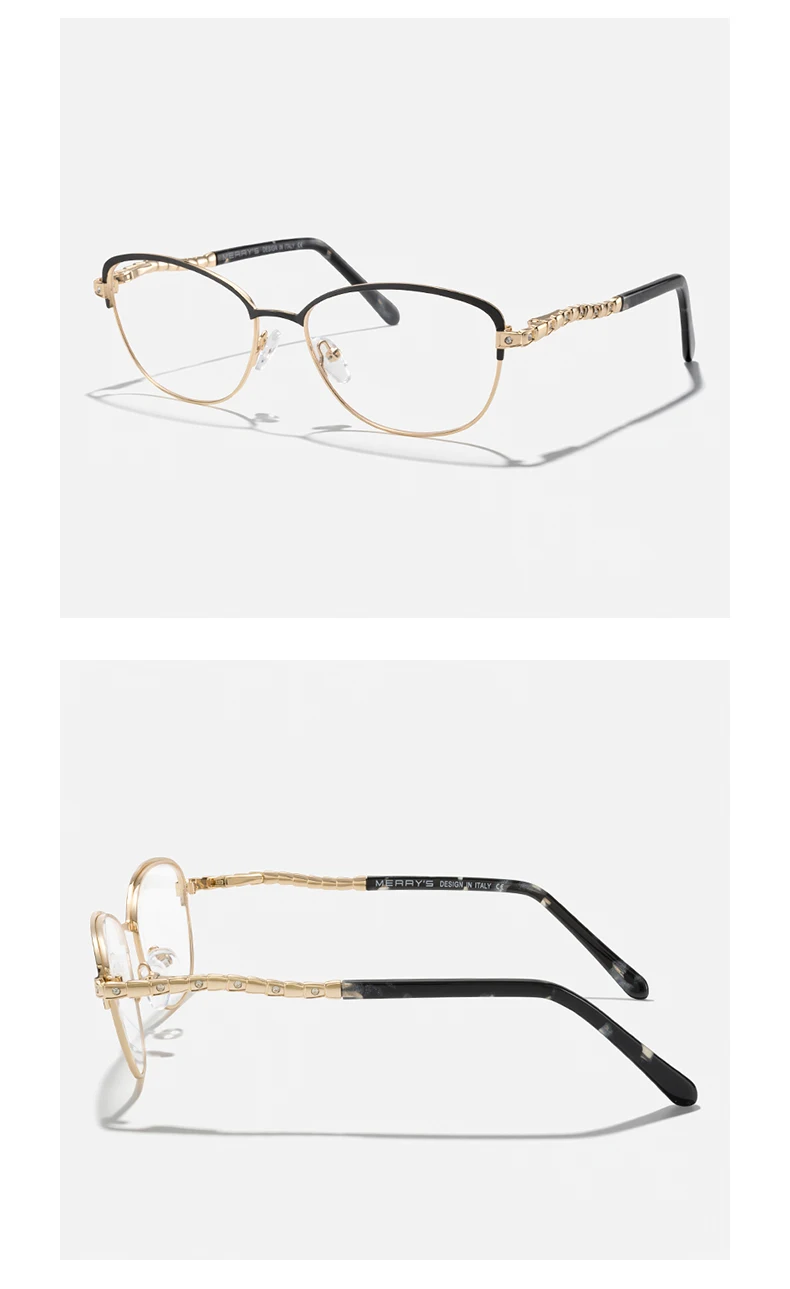 MERRYS DESIGN Frauen Klassische Retro Brille Rahmen Cat Eye Fashion Diamant Gläser Myopie Brillen S2419 – Detail 14